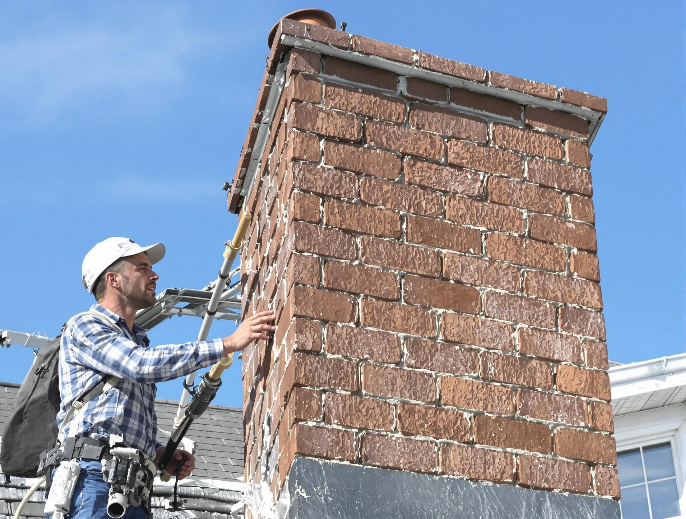 Brickwork for a chimney rebuild by Lakewood Chimney Sweep in Lakewood, CO