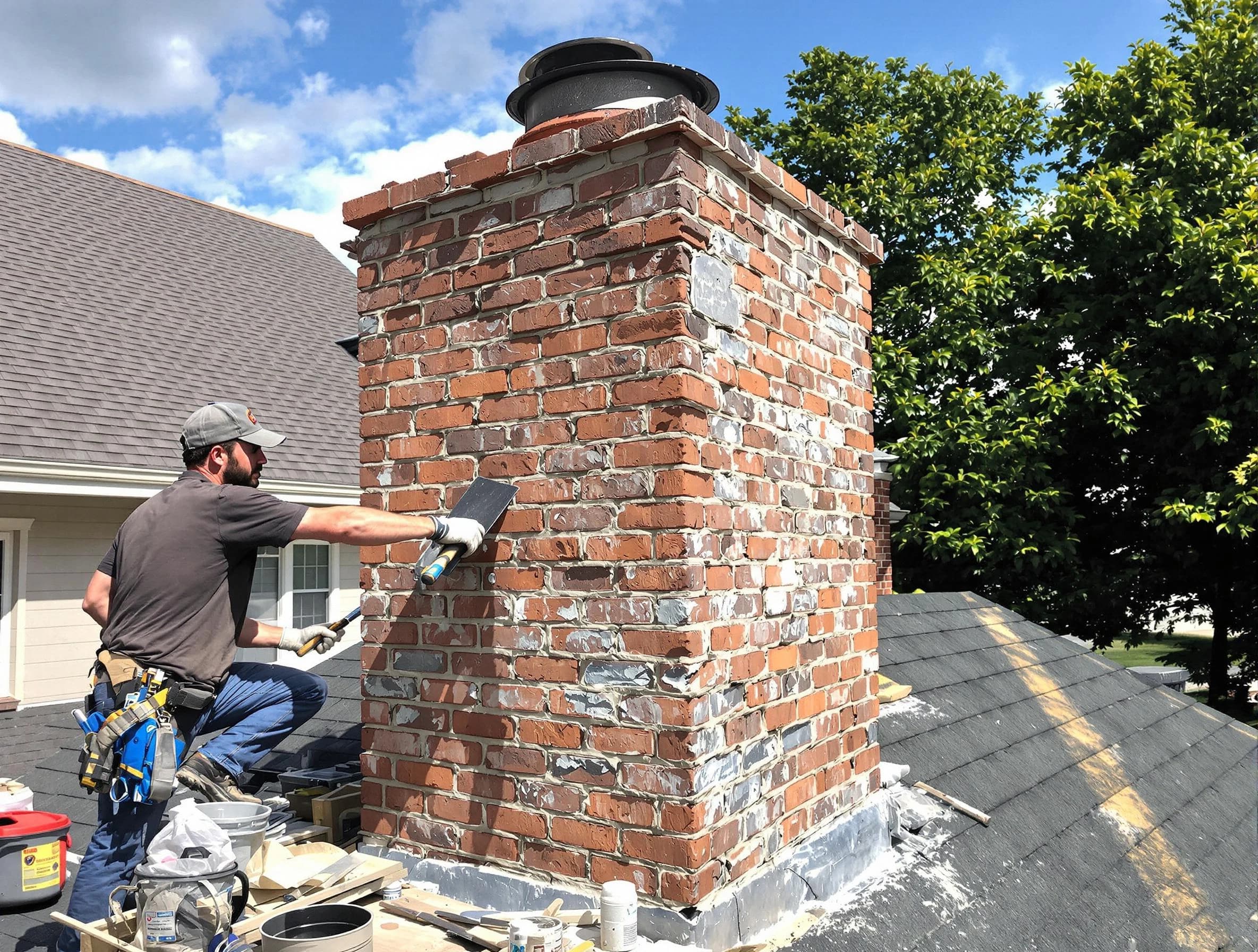 Completed chimney rebuild by Lakewood Chimney Sweep in Lakewood, CO