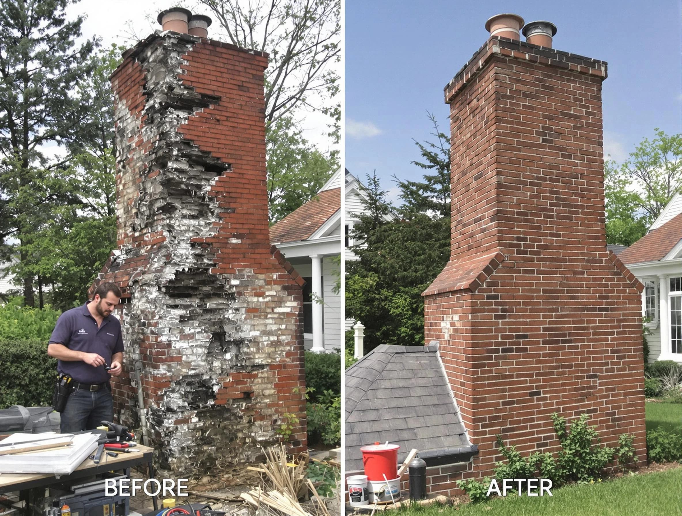 Lakewood Chimney Sweep performing a full chimney restoration in Lakewood, CO