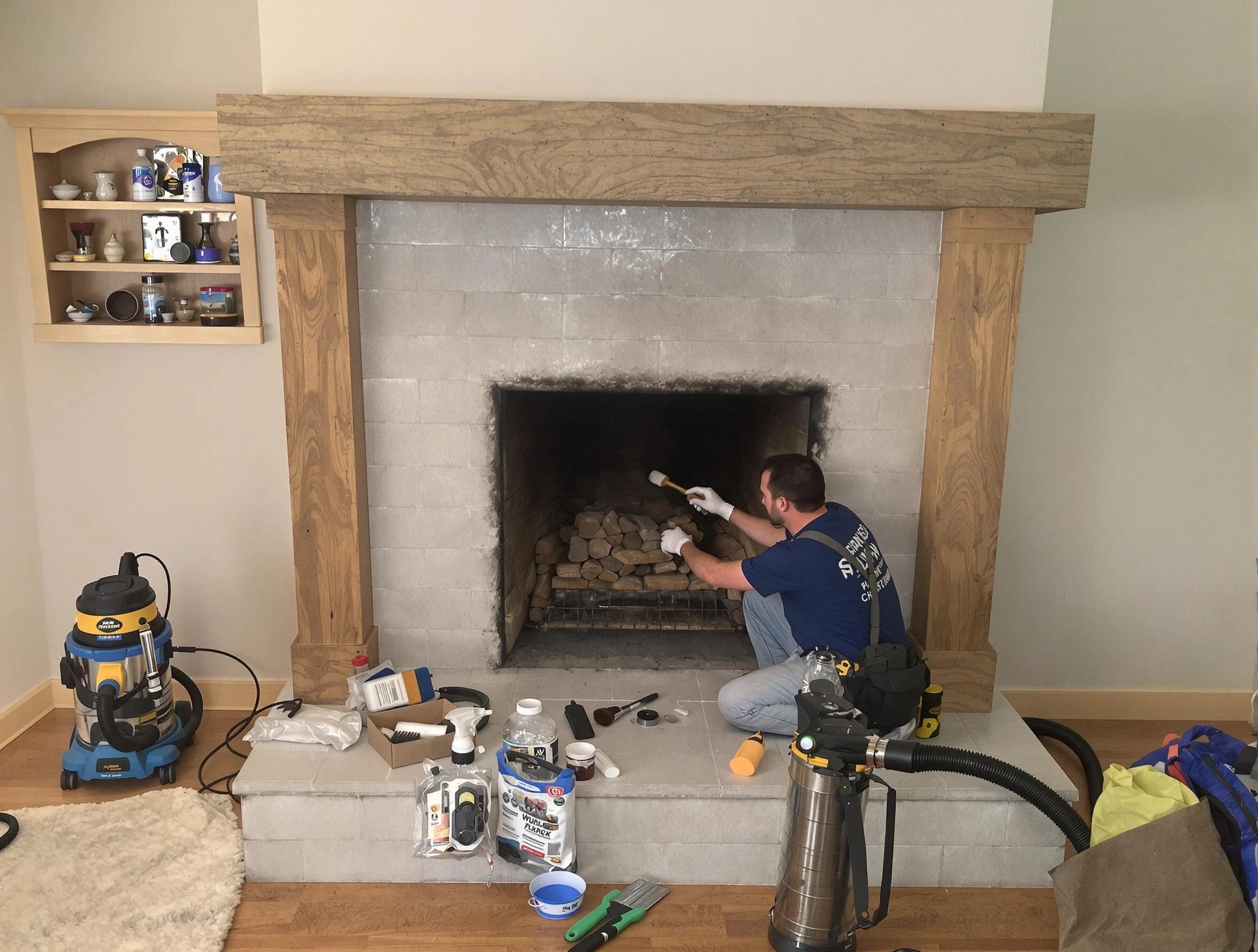 Detailed creosote removal process by Lakewood Chimney Sweep in Lakewood, CO