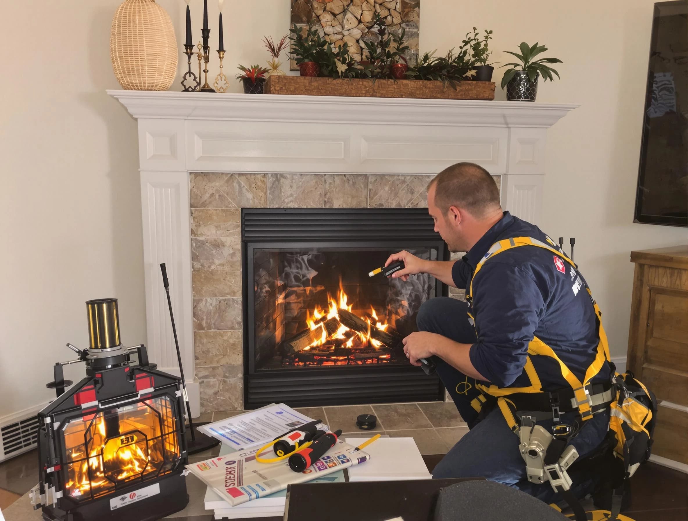 Safety-focused fireplace inspection by Lakewood Chimney Sweep in Lakewood, CO