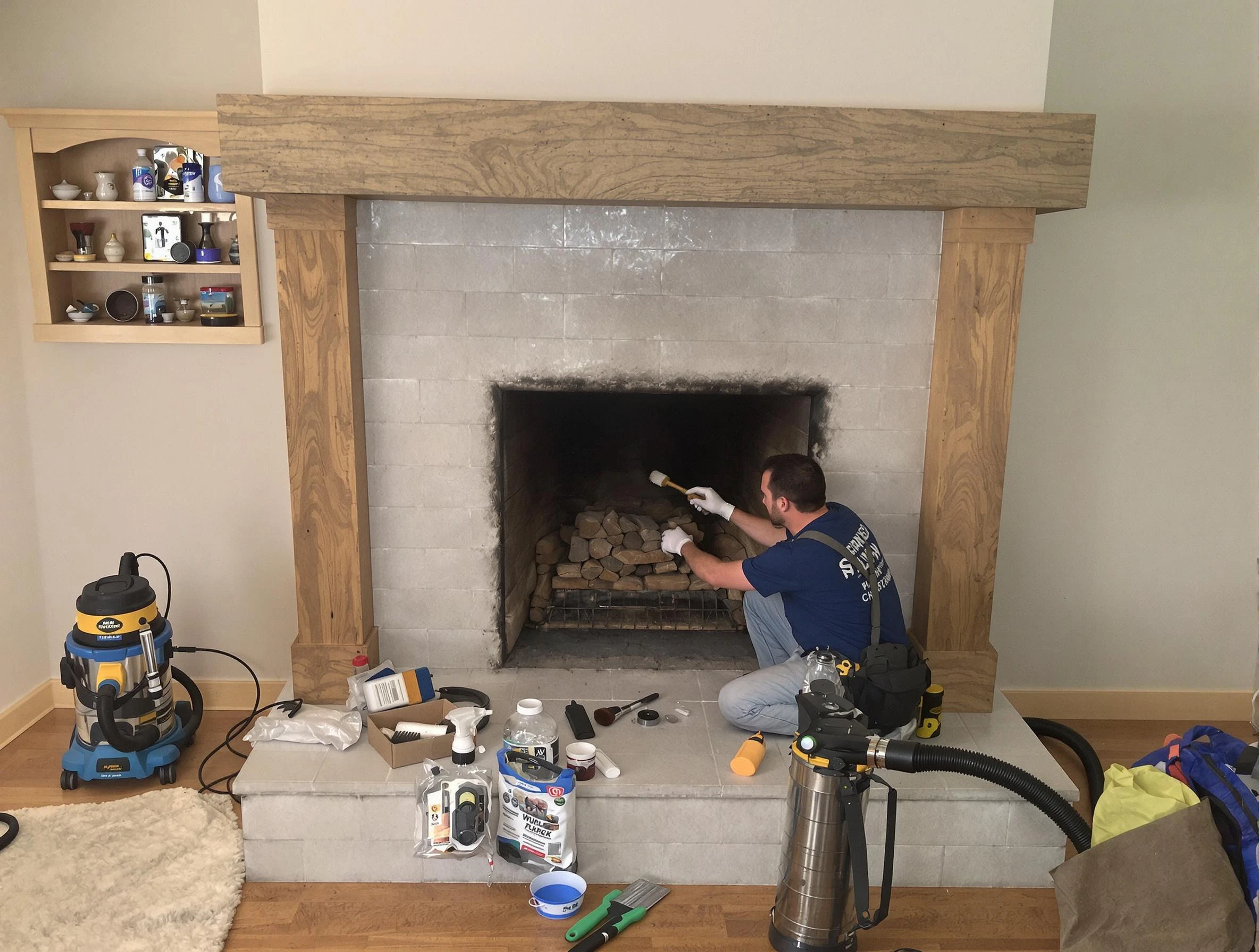 Detailed creosote removal process by Lakewood Chimney Sweep in Lakewood, CO